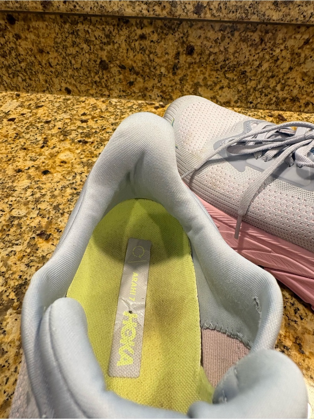 HOKA Arahi 7 Women’s Running Shoes Gull Pink Twilight Size 11 B Sneakers Grey - Picture 4 of 11